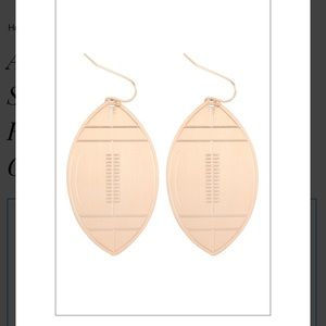 Football Fish Hook Earrings- Gold